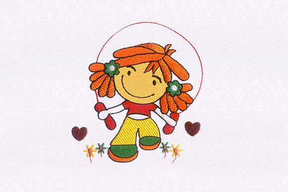 A Cozy Review of the Skipping Girl Embroidery Design