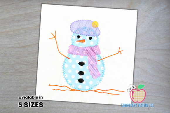 A Cozy Winter Applique: Evaluating the Snowman with a Pink Scarf Design