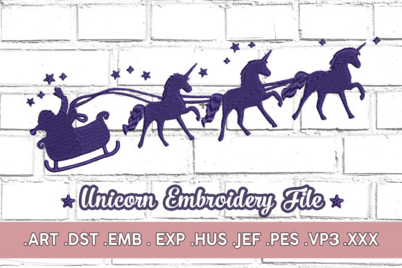 A Designer's Review: Christmas Unicorn Embroidery for Craft Fairs