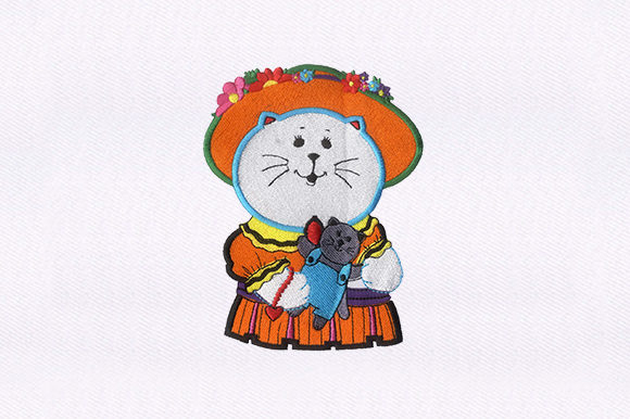 A Designer's Take on the Playful Cat Embroidery File