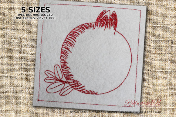 A Warm Review of the Healthy Pomegranate Fruits Redwork Design