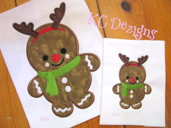 Baby Gingerbread Rudolph: A Sweet Embroidery Design for Personalized Gifts
