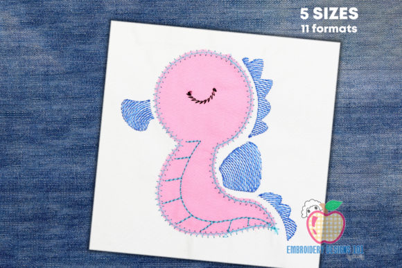 Cartoon Seahorse Embroidery Design Review for Seasonal Collections