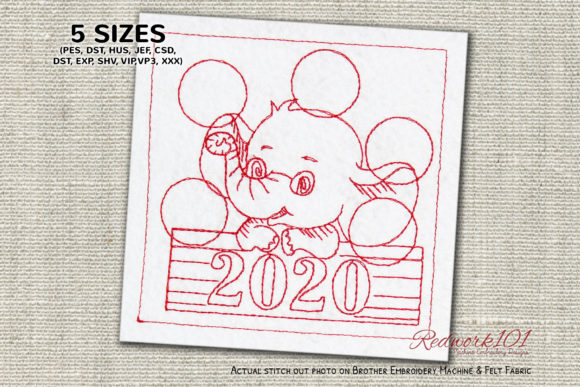 Cute Baby Elephant Celebrating New Year Design Review