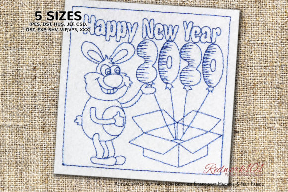 Cute Bunny Rabbit with 2020 Balloons: A Seasonal Design Review