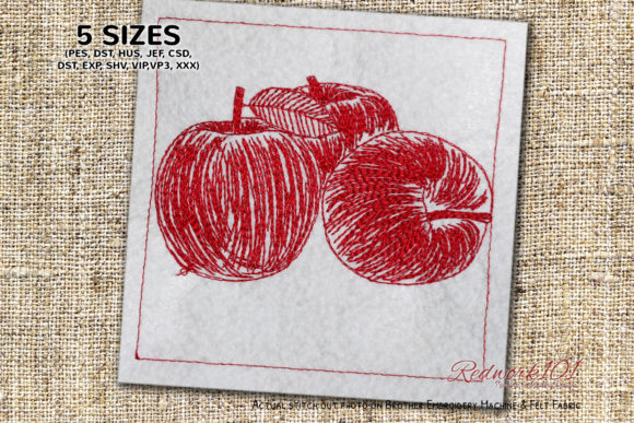 Fresh Apples Redwork: A Warm Review for Personalized Gifts