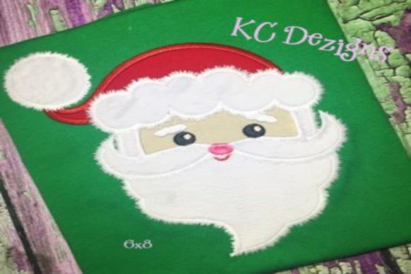 Fuzzy Santa Face: A Cozy Appliqué Design for Holiday Projects