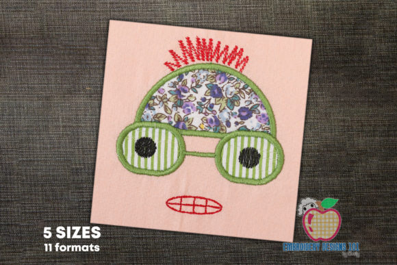 Mini Face Cartoon Applique: A Craft Fair Standout