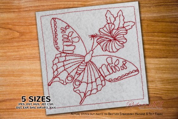 Papilio Machaon Butterfly: A Redwork Embroidery Review