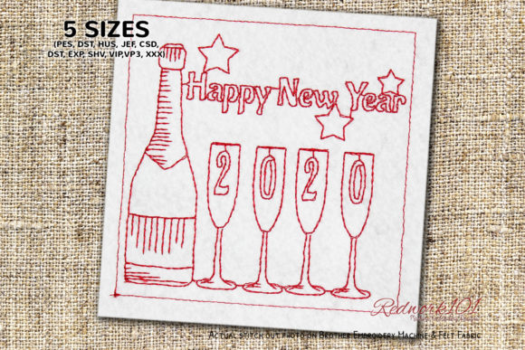 Sparkling Wine Bottle Embroidery Design Review