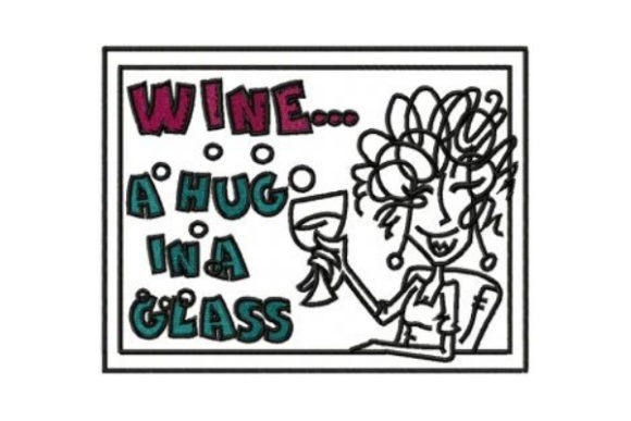 Wine Embroidery: A Hug in a Glass for Gifts